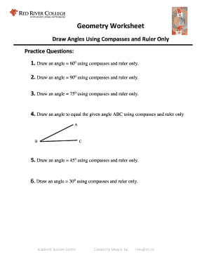 Fillable Online Draw Angles Using Compasses and Ruler Only Fax Email ...