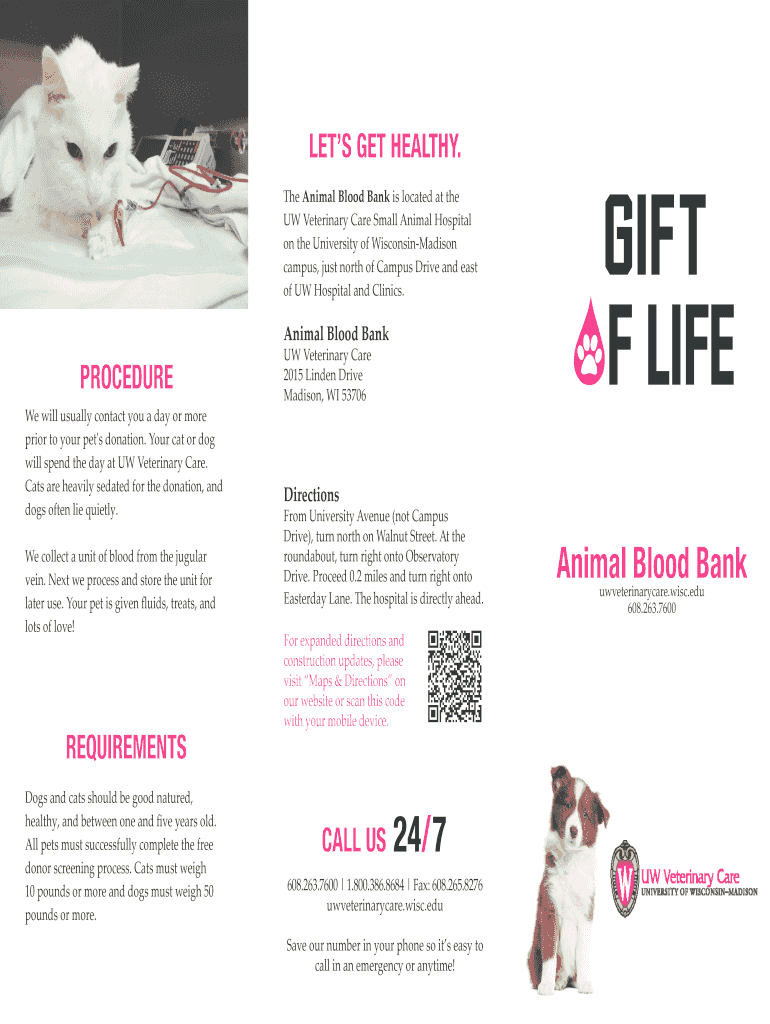Fillable Online The Animal Blood Bank is located at the Fax Email Print pdfFiller