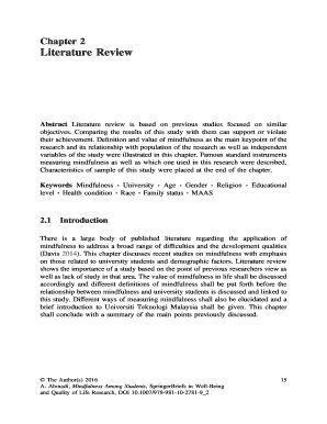 abstract example for literature review