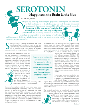 Fillable Online SEROTONIN Fax Email Print - pdfFiller