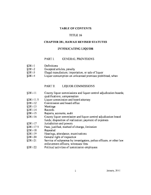 Fillable Online CHAPTER 281, HAWAII REVISED STATUTES Fax Email Print ...