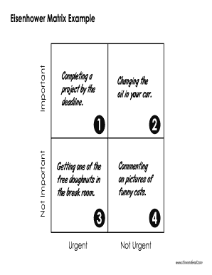 Fillable Online Eisenhower Matrix Example Fax Email Print - pdfFiller