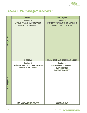 TOOL: Time Management Matrix