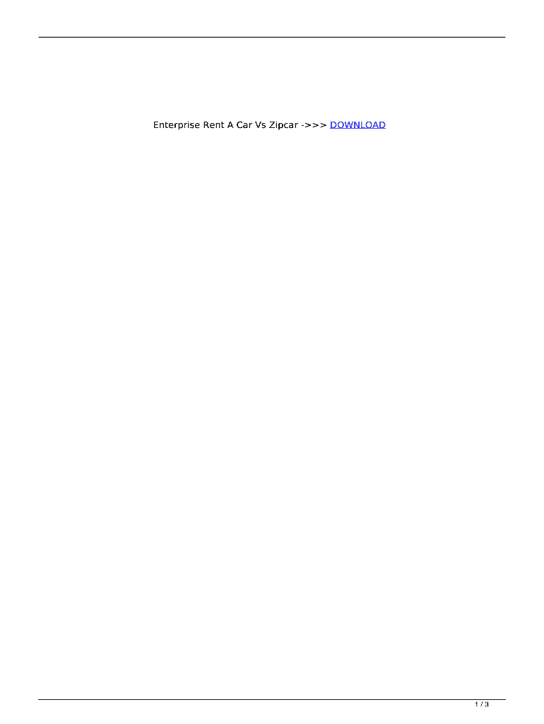 Fillable Online Enterprise Rent A Car Vs Zipcar DOWNLOAD Fax Email