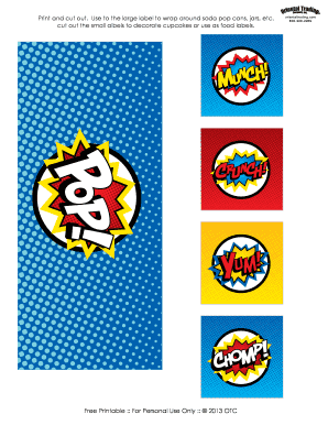 Fillable Online Use to the large label to wrap around soda pop cans, jars, etc Fax Email Print ...