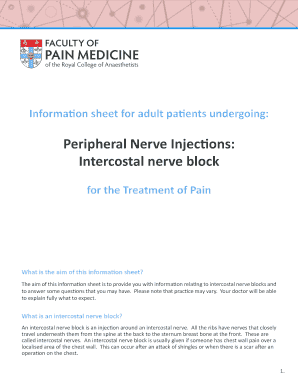 Fillable Online Peripheral Nerve Injections: Fax Email Print - pdfFiller