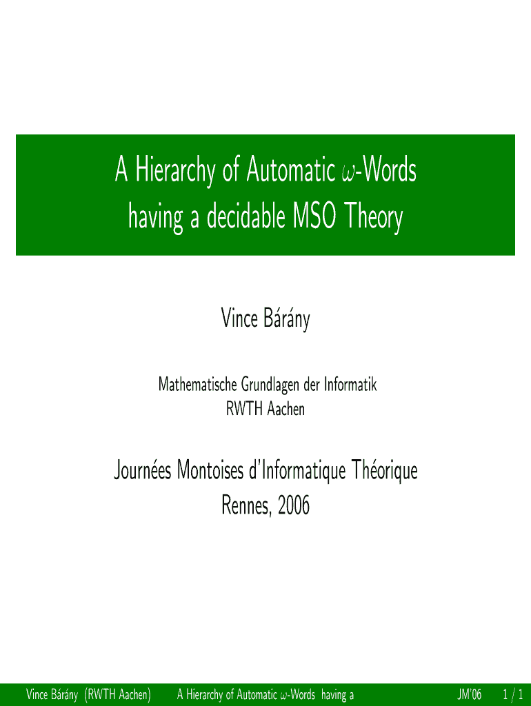 Fillable Online A Hierarchy of Automatic Words Fax Email Print pdfFiller