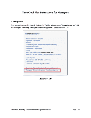 Time Clock Plus Instructions for Managers