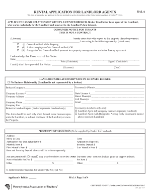 Fillable Online reNtaL aPPLiCatioN for LaNDLorD aGeNtS Fax Email Print ...