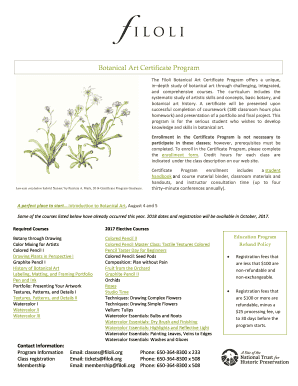 Botanical Art Certificate Program