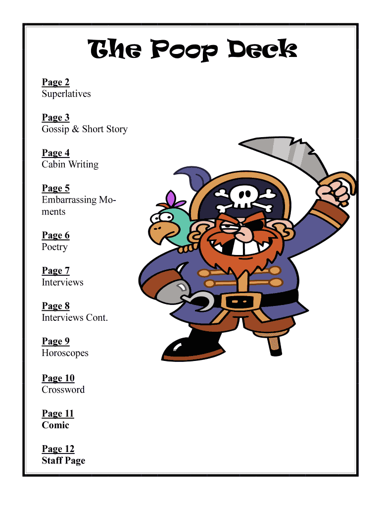 Fillable Online The Poop Deck Fax Email Print pdfFiller