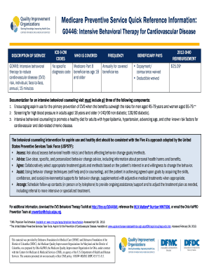 Fillable Online Medicare Preventive Service Quick Reference Information ...
