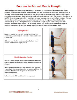 Fillable Online Exercises for Postural Muscle Strength Fax Email Print ...