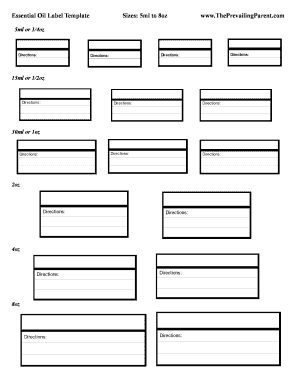 Fillable Online Essential Oil Label Template Fax Email Print - pdfFiller