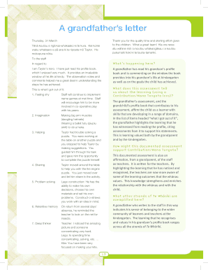 Fillable Online A grandfathers letter Fax Email Print - pdfFiller