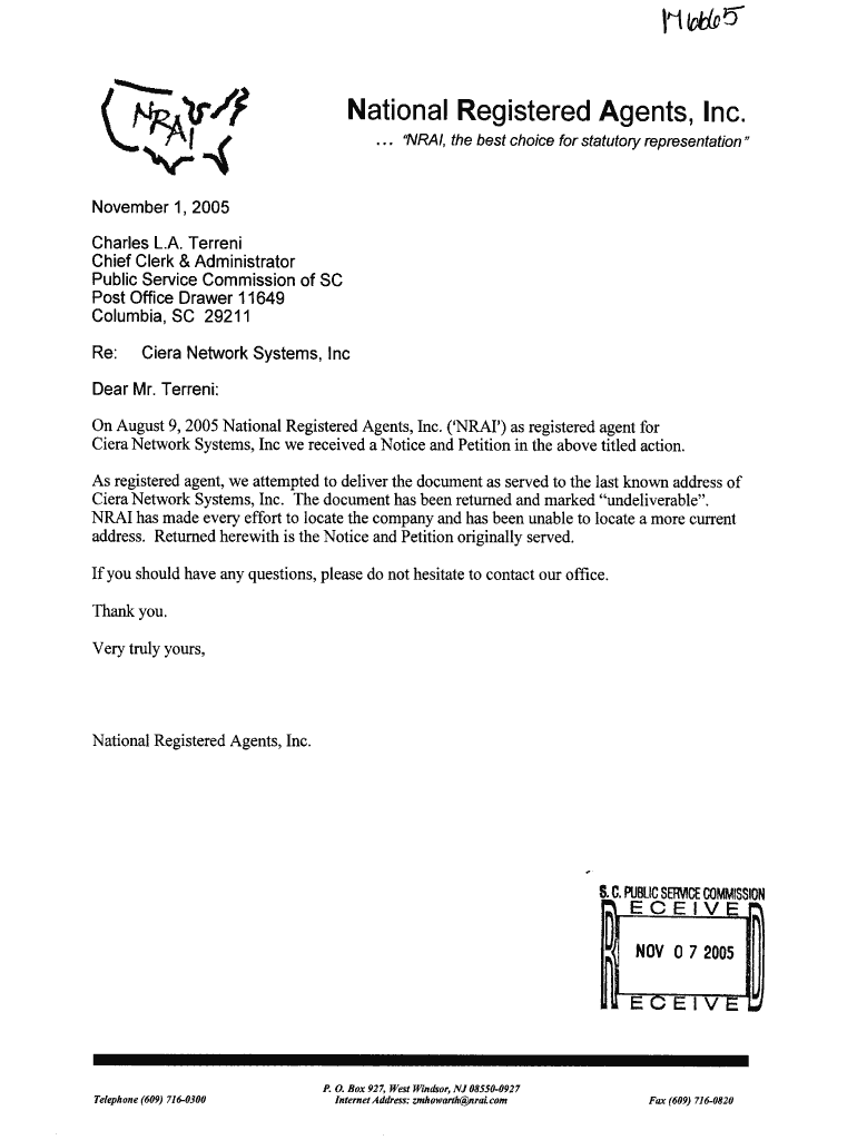 Fillable Online Registered Agents, Inc Fax Email Print - pdfFiller
