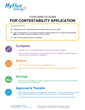 For contestability application - Hyflux Energy