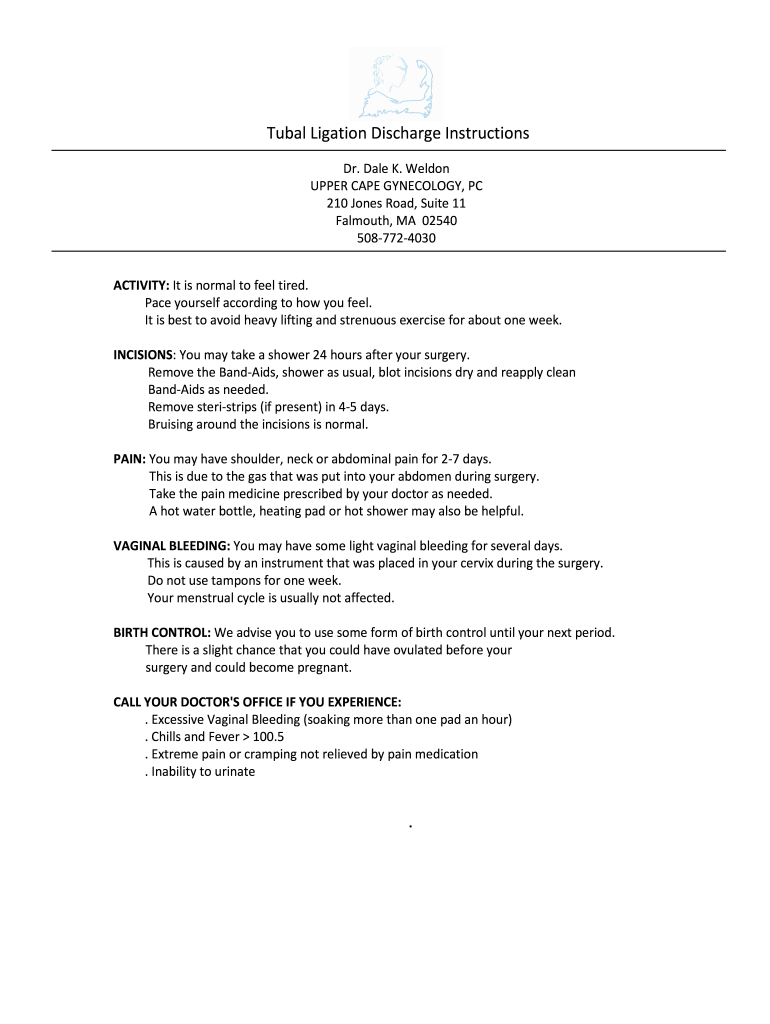 bright red bleeding after tubal ligation Preview on Page 1.