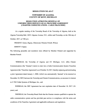 Res 45-17 Charter UVSL Franchise Agreement Renewal Agr-daft