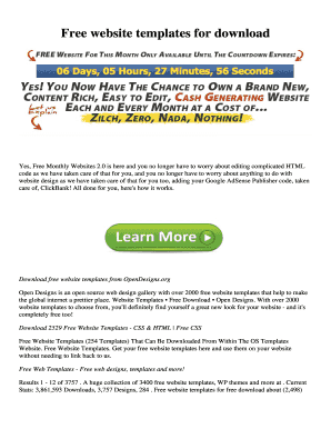 Fillable Online Free website templates for download Fax Email Print ...