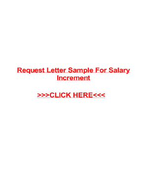 salary increment request letter sample