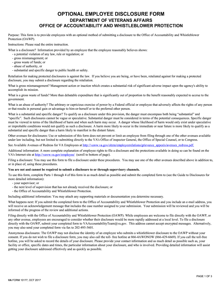 va whistleblower complaints Preview on Page 1