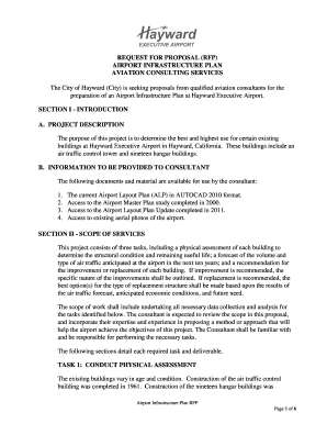 Fillable Online REQUEST FOR PROPOSAL (RFP) AIRPORT INFRASTRUCTURE ...