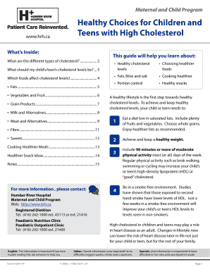 Fillable Online Healthy Choices for Children and Fax Email Print ...