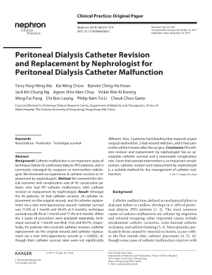 Fillable Online Peritoneal Dialysis Catheter Revision Fax Email Print ...