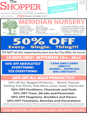 Fillable Online Meridian Nursery Rock Valley Publishing Llc Fax Fill Online