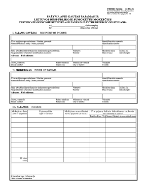 payma apie gautas pajamas ir lietuvos respublikoje ... - EStV