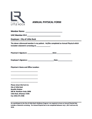 fillable online annual physical form explain my benefits fax email
