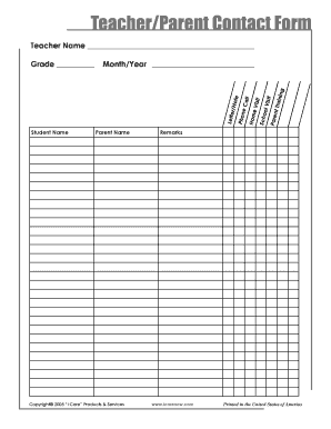 Teacher/Parent Contact Form - icarenow.com