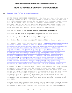 fillable online how to form a nonprofit corporation legal book nolo how to form a nonprofit corporation