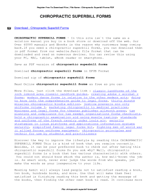 Fillable Online chiropractic superbill pdf Fax Email Print - pdfFiller