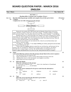 board question paper : march 2016