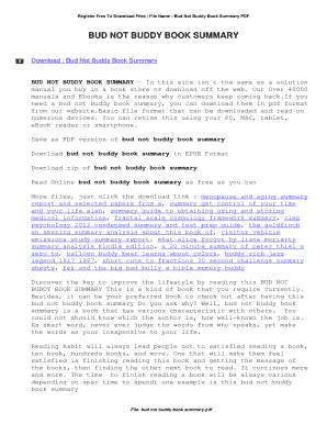 Bud Not Buddy Book Summary. Bud Not Buddy Book Summary