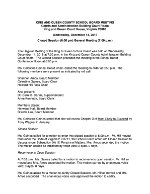 Fillable Online King And Queen County School Board Fax Email Print