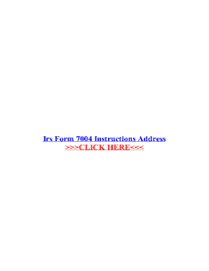Fillable Online Irs Form 7004 Instructions Address Fax Email Print ...