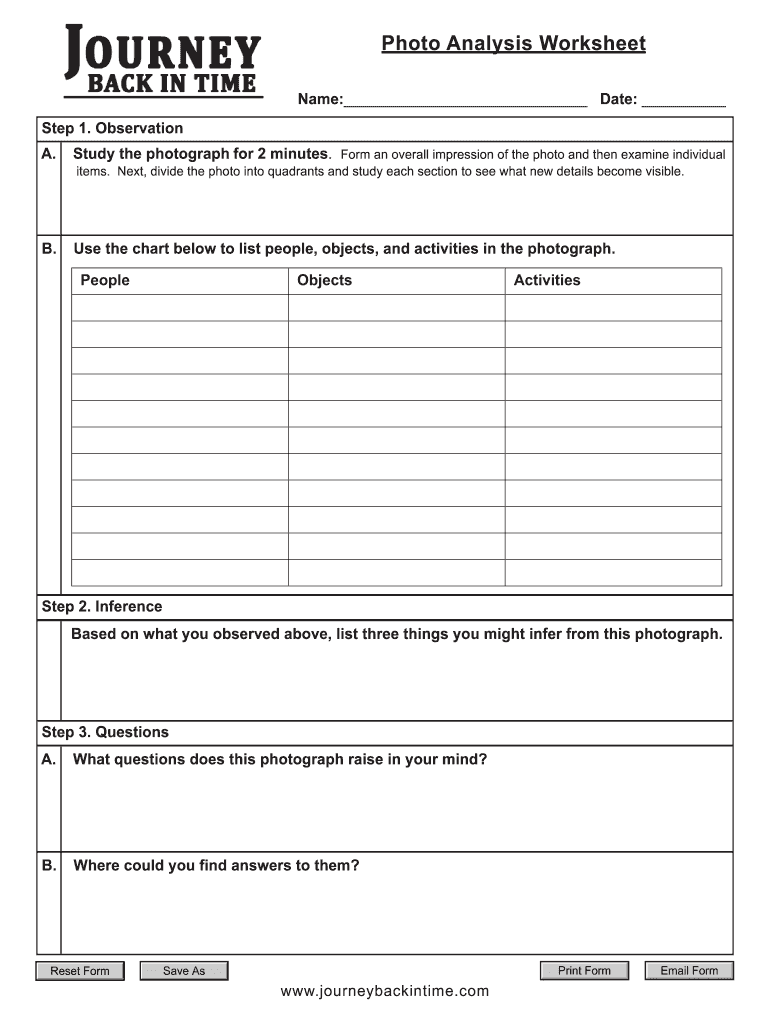 Photo Analysis Worksheet Answers - Fill Online, Printable For Written Document Analysis Worksheet Answers