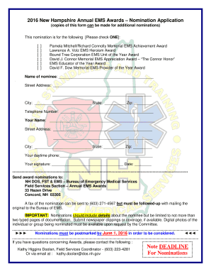 Fillable Online Documents &amp; Forms - Emergency Medical Services ... - NH ...