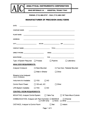 analytical instruments corporation manufacturer of - WHY AIC?