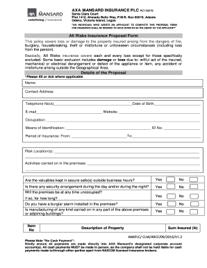 axa mansard insurance plc