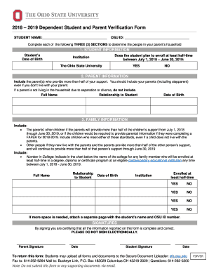 parent verification form