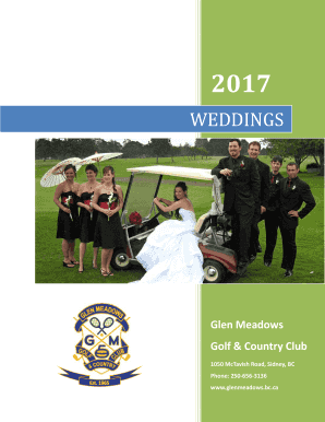 Weddings brochure - Glen Meadows Golf &amp; Country Club