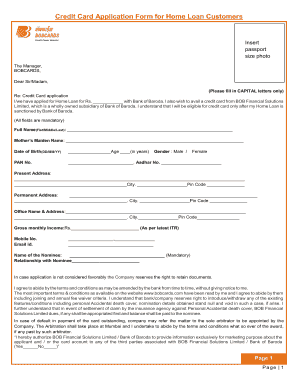 Printable loan application form bank of baroda and ...