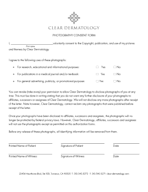 PHOTOGRAPHY CONSENT FORM I, voluntarily consent to the ...