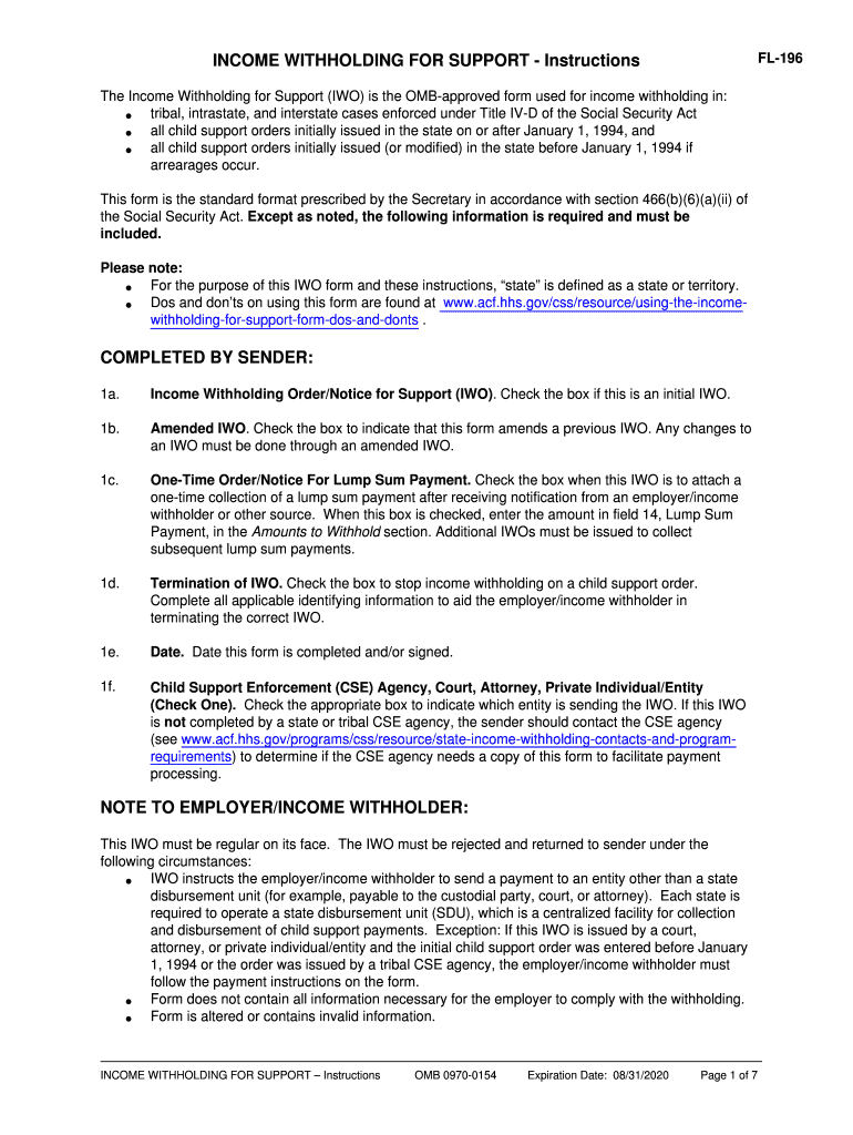 income withholding instructions Preview on Page 1