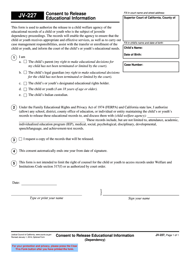 california 227 consent create Preview on Page 1