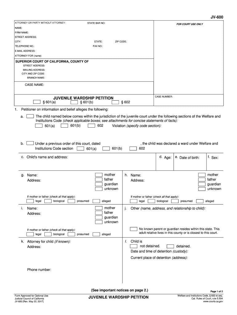 juvenile wardship Preview on Page 1